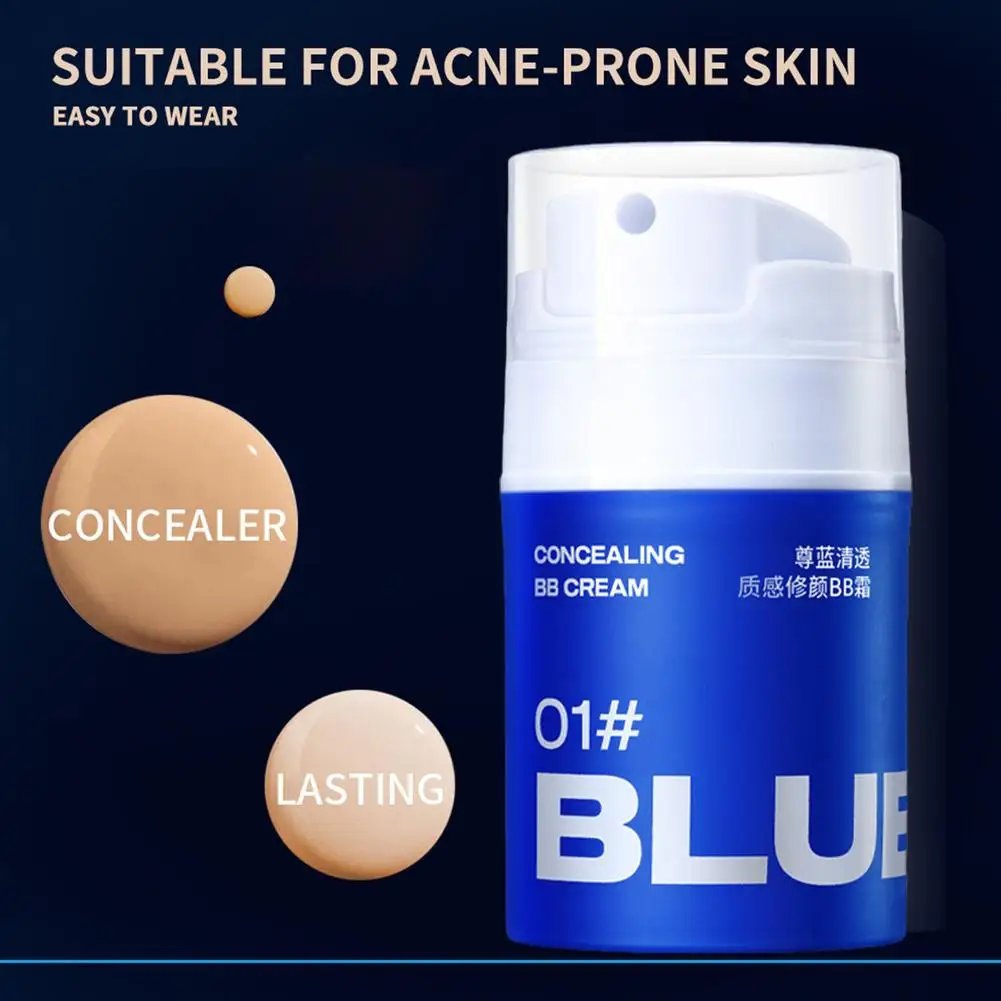 Crema BB revitalizante de alta gama para hombres, crema nutritiva, base de maquillaje, iluminador, corrector Facial duradero Waterpro, 50g