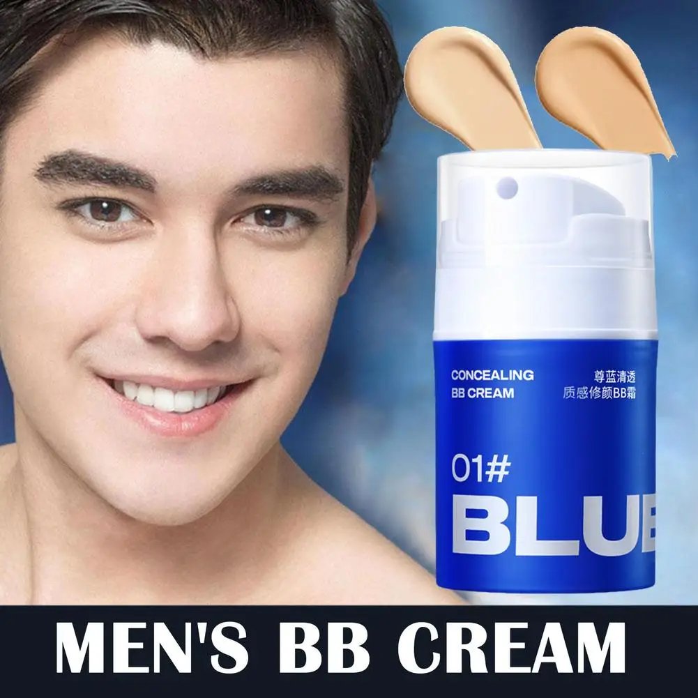 Crema BB revitalizante de alta gama para hombres, crema nutritiva, base de maquillaje, iluminador, corrector Facial duradero Waterpro, 50g