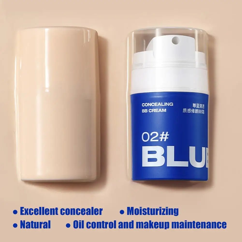 Crema BB revitalizante de alta gama para hombres, crema nutritiva, base de maquillaje, iluminador, corrector Facial duradero Waterpro, 50g