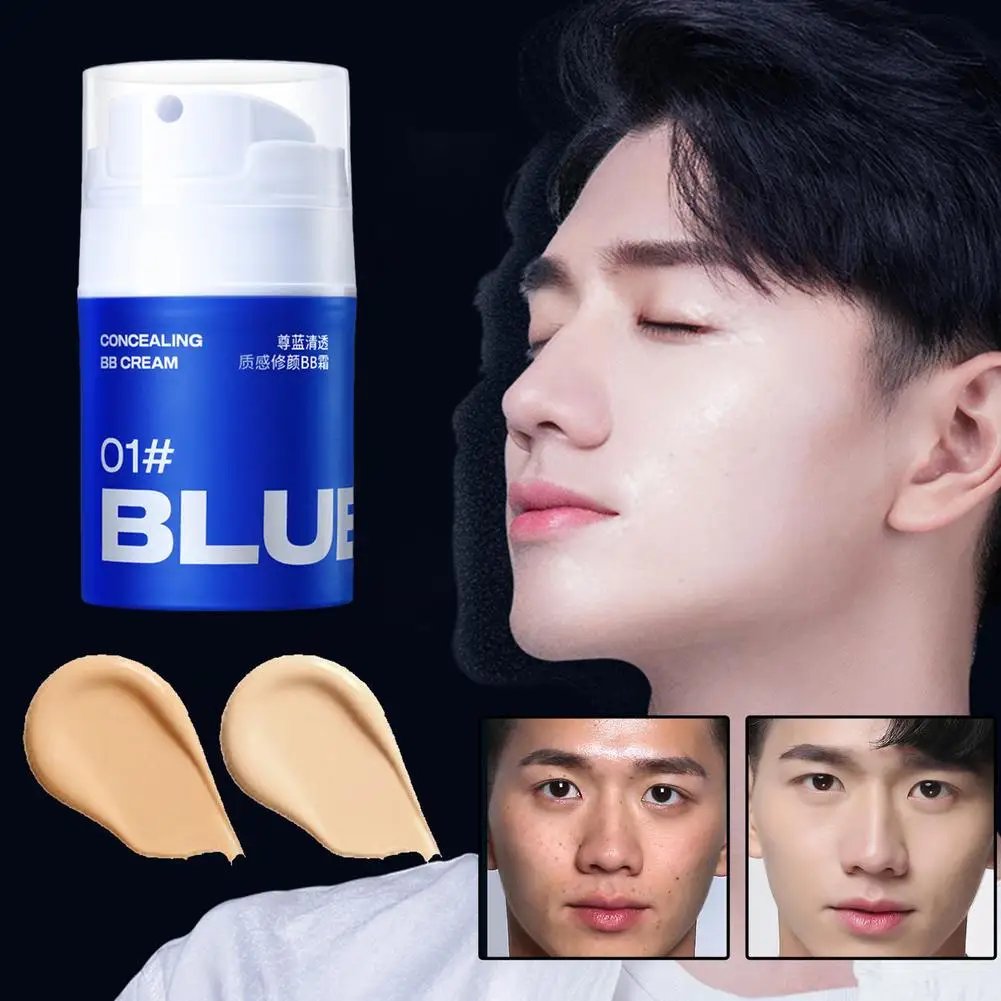 Crema BB revitalizante de alta gama para hombres, crema nutritiva, base de maquillaje, iluminador, corrector Facial duradero Waterpro, 50g