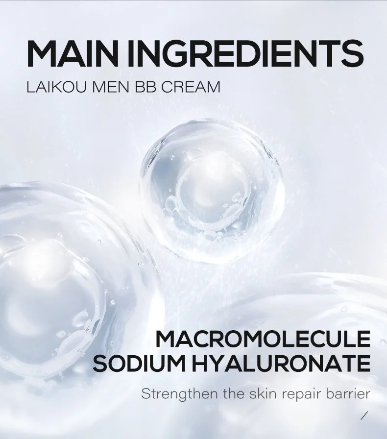 Crema BB blanqueadora para hombre, corrector con control de aceite, elimina pecas, ilumina la piel, fácil de usar, maquillaje cosmético, líquido Facial