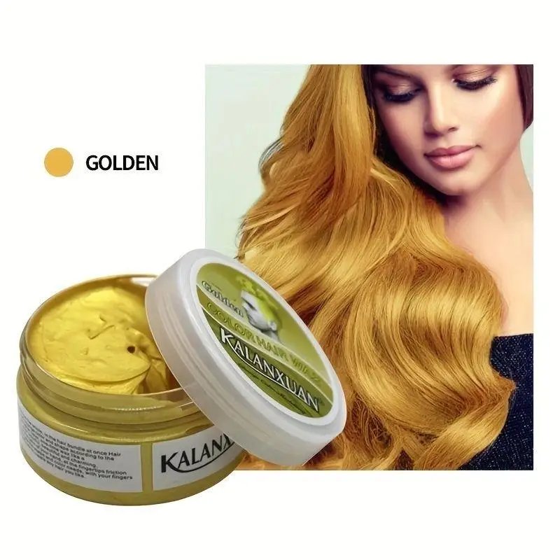 Cera temporal para Color de cabello para hombres, barro Diy, pasta de moldeo de una sola vez, crema de tinte, Gel para teñir el cabello, estilismo, gris plateado, 100g T6I3