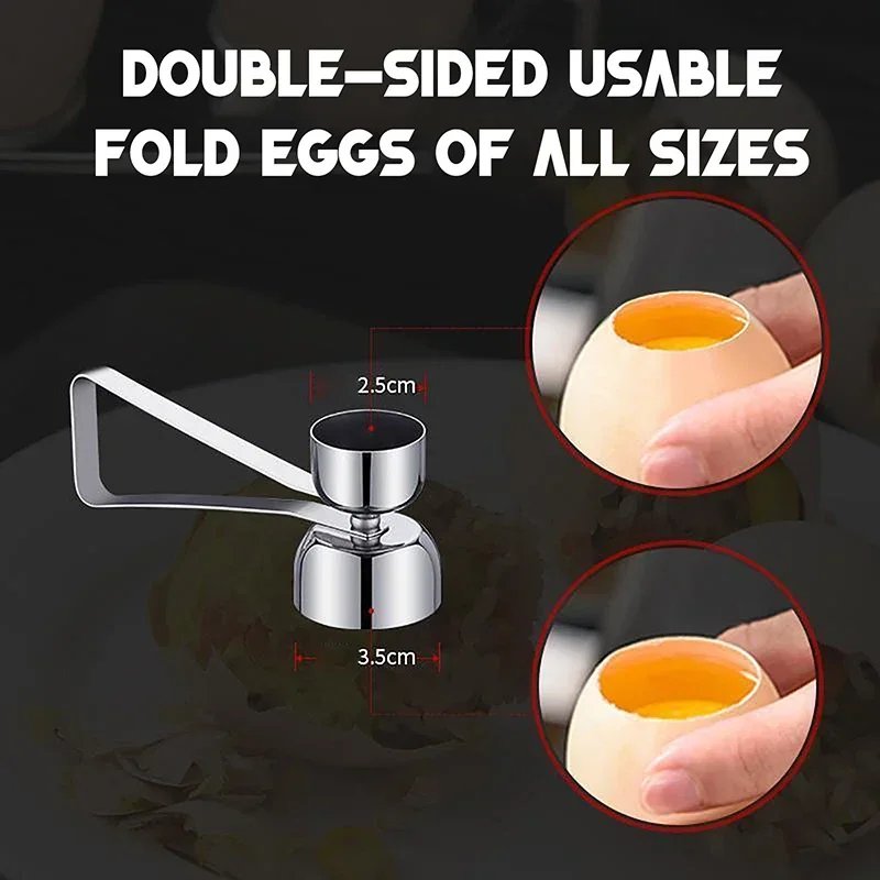 Tijeras para huevos de acero inoxidable 304, abridor de cáscara de huevo, doble cabezal, utensilios creativos de Metal para huevos hervidos, accesorios de cocina, herramientas