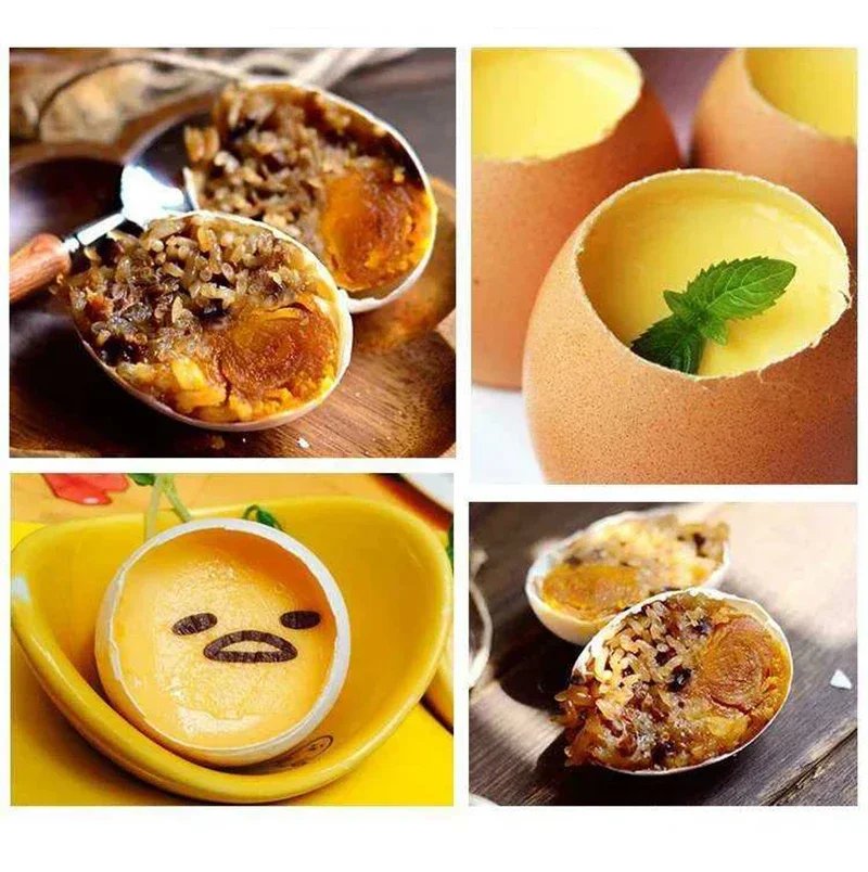 Tijeras para huevos de acero inoxidable 304, abridor de cáscara de huevo, doble cabezal, utensilios creativos de Metal para huevos hervidos, accesorios de cocina, herramientas