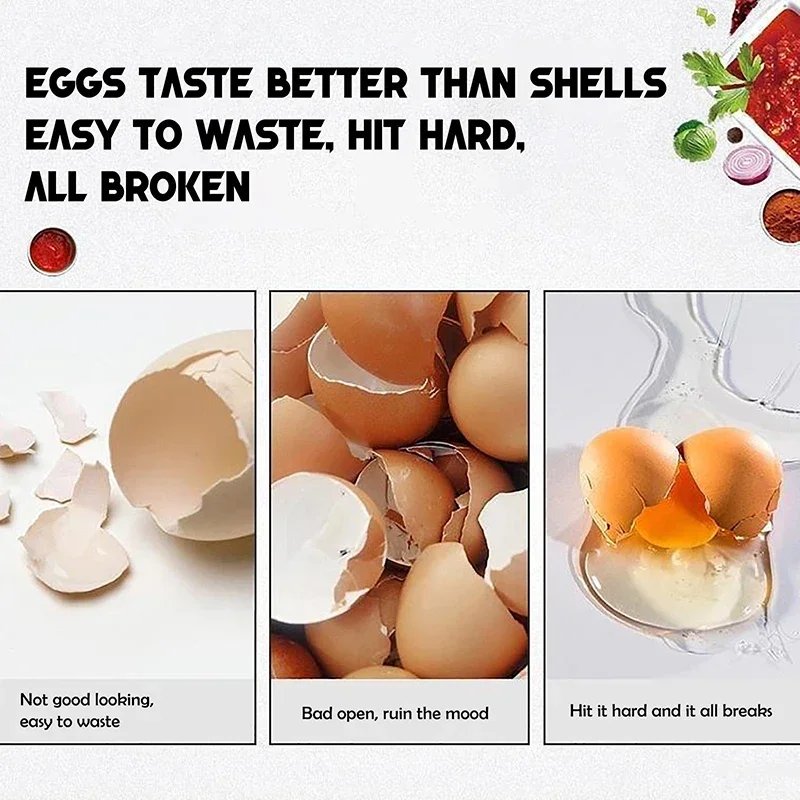 Tijeras para huevos de acero inoxidable 304, abridor de cáscara de huevo, doble cabezal, utensilios creativos de Metal para huevos hervidos, accesorios de cocina, herramientas