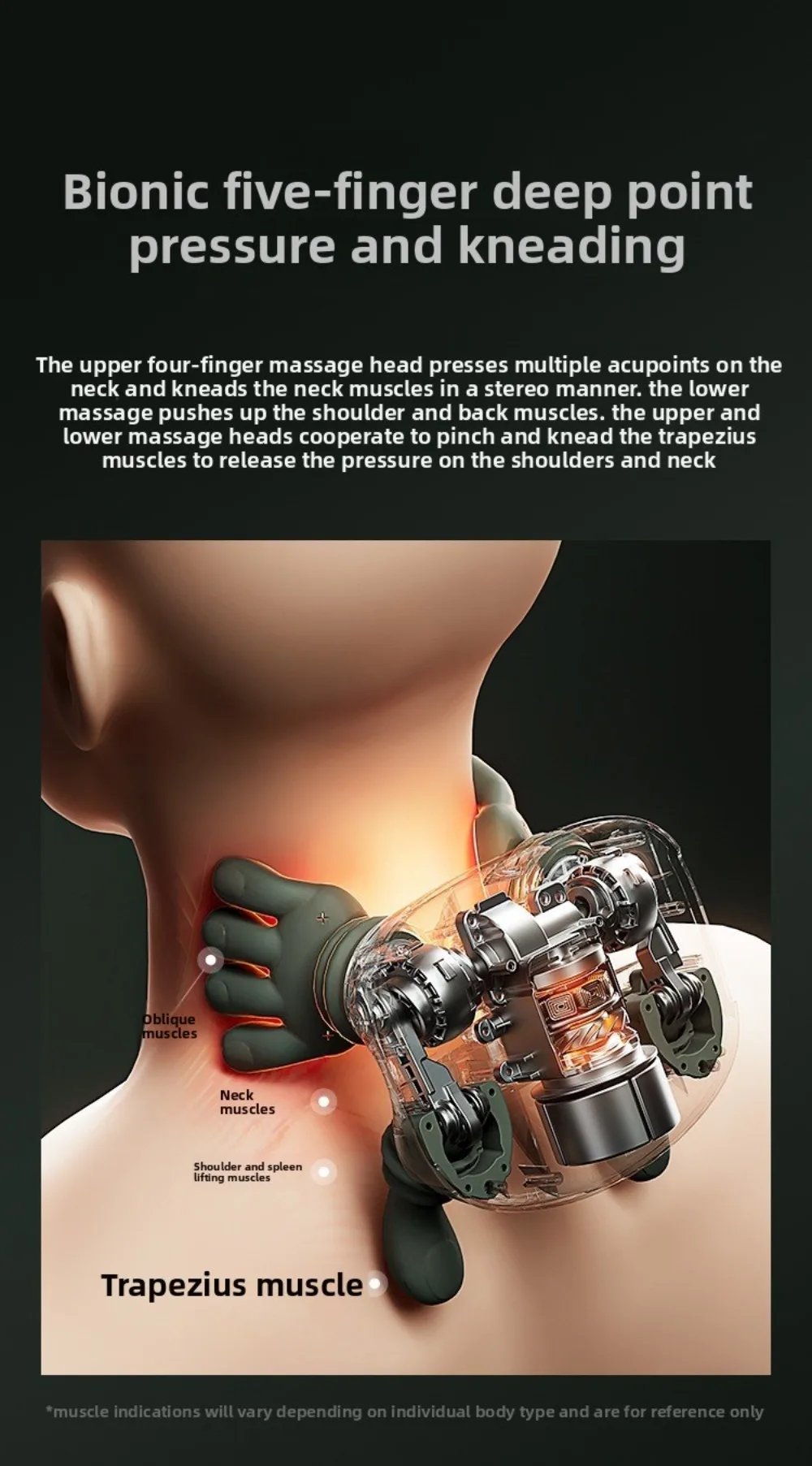 Nuevo Masajeador de Cuello con Calor 2026, Chal Eléctrico Shiatsu para Masaje de Hombros para Alivio del Dolor, Amasamiento Profundo para Uso Doméstico