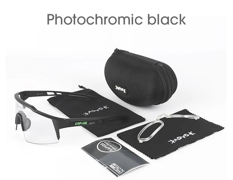 Kapvoe gafas de sol fotocromáticas para ciclismo al aire libre para hombres gafas de ciclismo gafas de bicicleta de montaña mujeres deportes correr gafas UV400