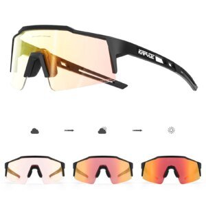 Kapvoe gafas de sol fotocromáticas para ciclismo al aire libre para hombres gafas de ciclismo gafas de bicicleta de montaña mujeres deportes correr gafas UV400