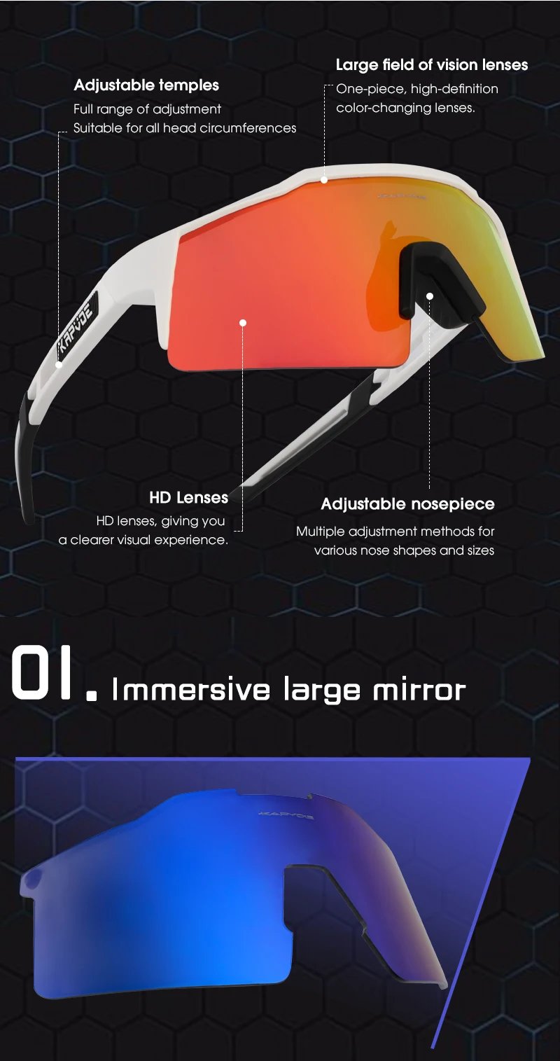 Kapvoe gafas de sol fotocromáticas para ciclismo al aire libre para hombres gafas de ciclismo gafas de bicicleta de montaña mujeres deportes correr gafas UV400