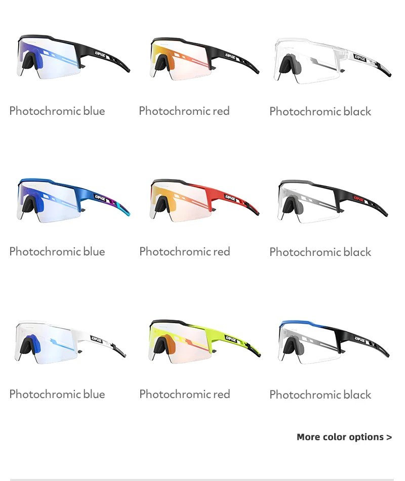 Kapvoe gafas de sol fotocromáticas para ciclismo al aire libre para hombres gafas de ciclismo gafas de bicicleta de montaña mujeres deportes correr gafas UV400