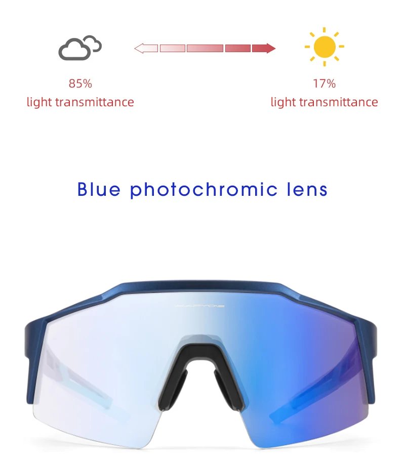 Kapvoe gafas de sol fotocromáticas para ciclismo al aire libre para hombres gafas de ciclismo gafas de bicicleta de montaña mujeres deportes correr gafas UV400