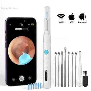 Cámara visual para auriculares WIFI HD1080P de 4,2 MM, auriculares, cuchara para auriculares, endoscopio inalámbrico, cera limpia