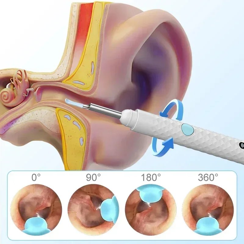 Cámara visual para auriculares WIFI HD1080P de 4,2 MM, auriculares, cuchara para auriculares, endoscopio inalámbrico, cera limpia