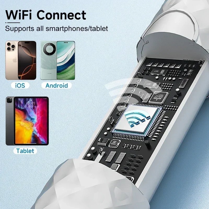 Cámara visual para auriculares WIFI HD1080P de 4,2 MM, auriculares, cuchara para auriculares, endoscopio inalámbrico, cera limpia