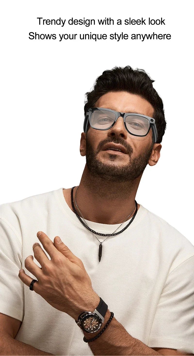 Gafas con Cámara HD 6K e IA, 800MP, Fotocromáticas, Multifuncionales, Inteligentes, con Bluetooth, Llamadas, Fotos, Video, ChatGPT, Música y Traducción