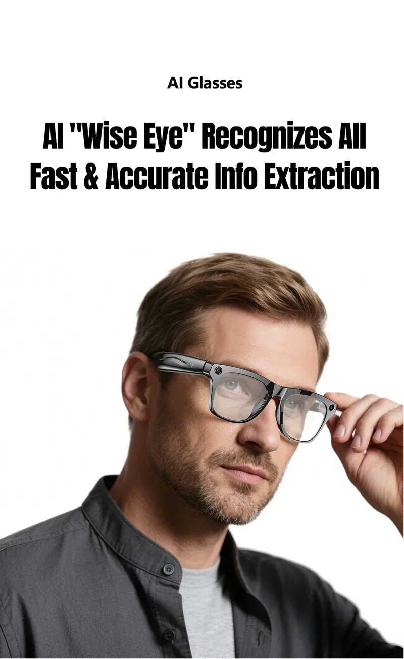 Gafas con Cámara HD 6K e IA, 800MP, Fotocromáticas, Multifuncionales, Inteligentes, con Bluetooth, Llamadas, Fotos, Video, ChatGPT, Música y Traducción