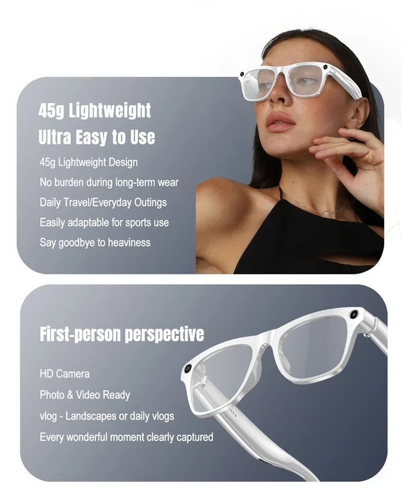Gafas con Cámara HD 6K e IA, 800MP, Fotocromáticas, Multifuncionales, Inteligentes, con Bluetooth, Llamadas, Fotos, Video, ChatGPT, Música y Traducción