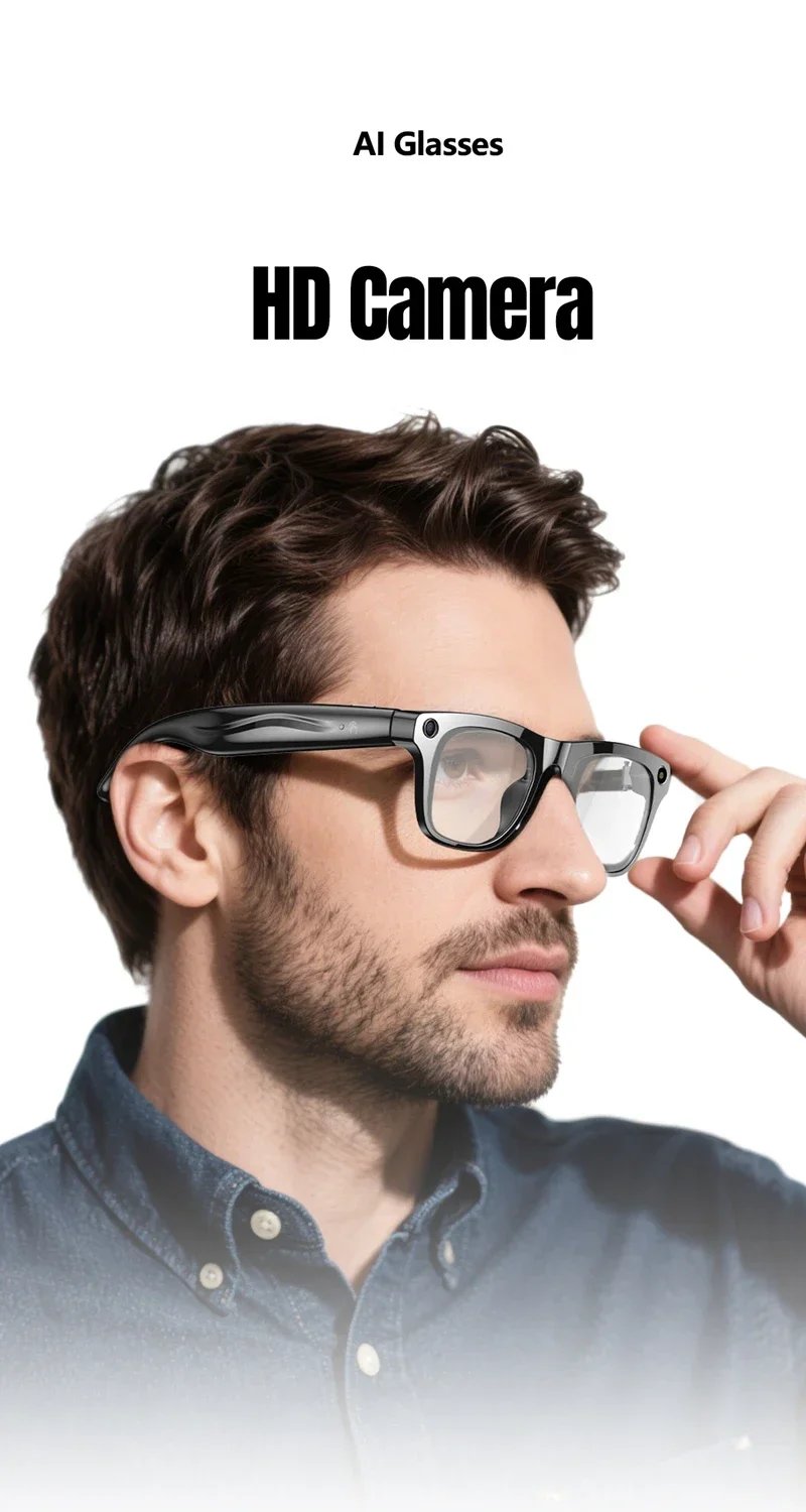 Gafas con Cámara HD 6K e IA, 800MP, Fotocromáticas, Multifuncionales, Inteligentes, con Bluetooth, Llamadas, Fotos, Video, ChatGPT, Música y Traducción