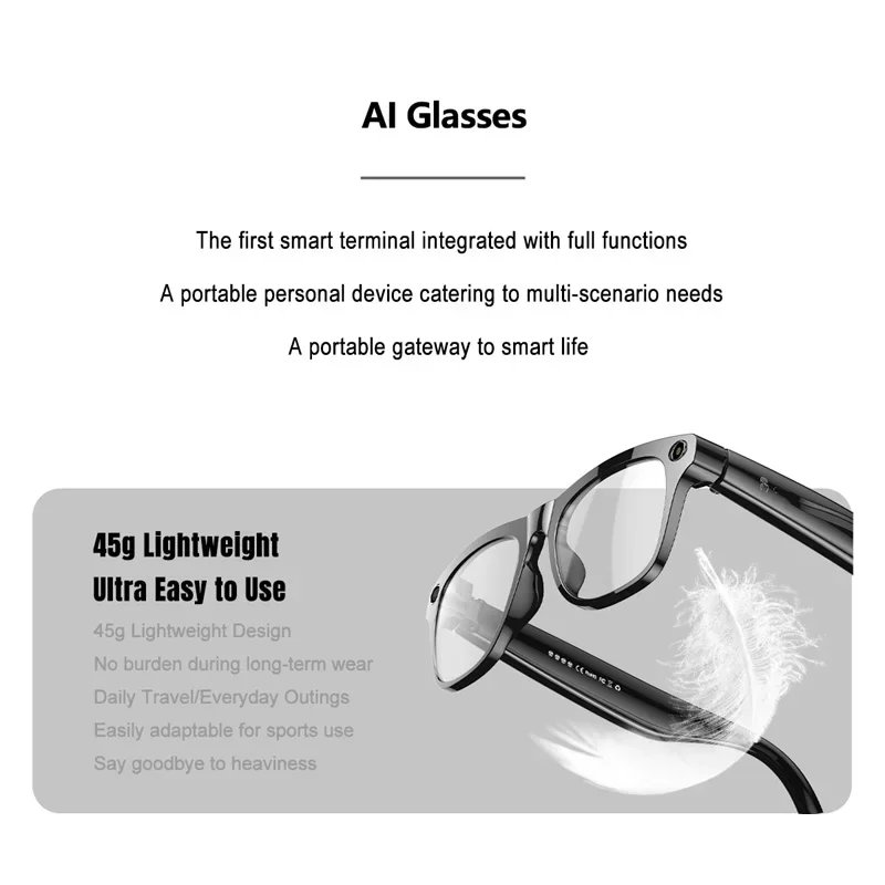 Gafas con Cámara HD 6K e IA, 800MP, Fotocromáticas, Multifuncionales, Inteligentes, con Bluetooth, Llamadas, Fotos, Video, ChatGPT, Música y Traducción