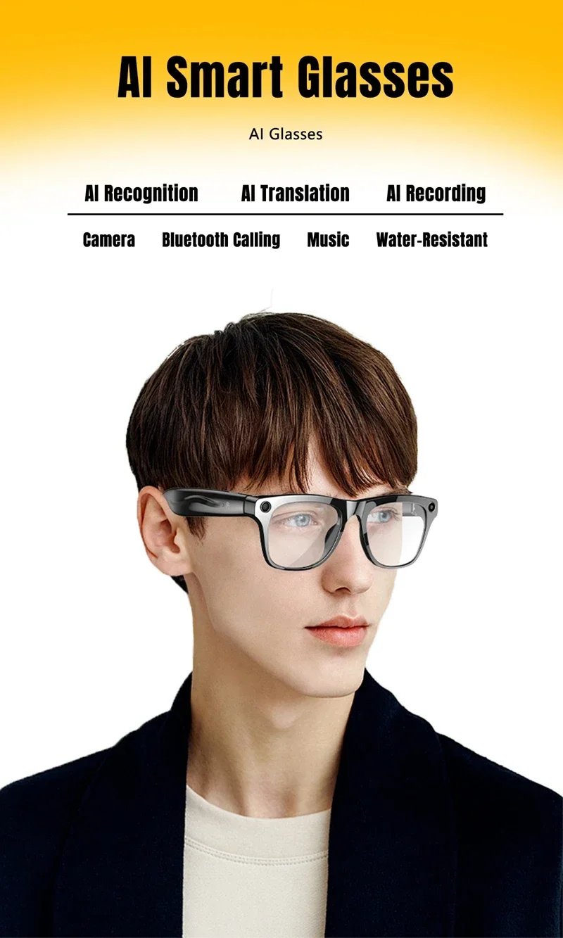 Gafas con Cámara HD 6K e IA, 800MP, Fotocromáticas, Multifuncionales, Inteligentes, con Bluetooth, Llamadas, Fotos, Video, ChatGPT, Música y Traducción