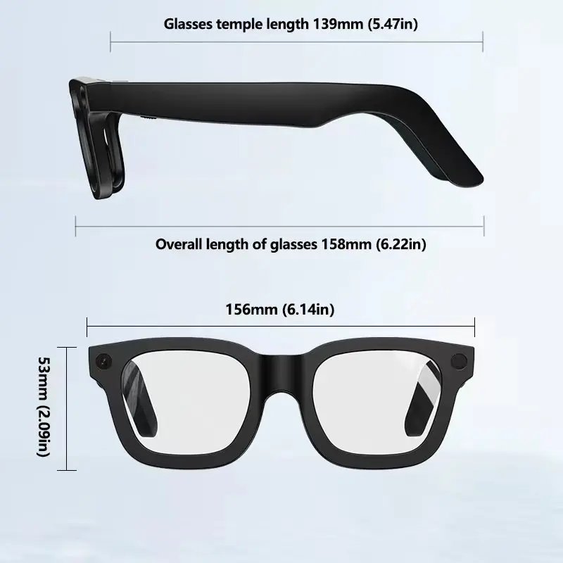 2026 gafas inteligentes HD foto vídeo OpenAI registro traducción lentes fotocromáticos táctiles Bluetooth llamada música gafas multifunción