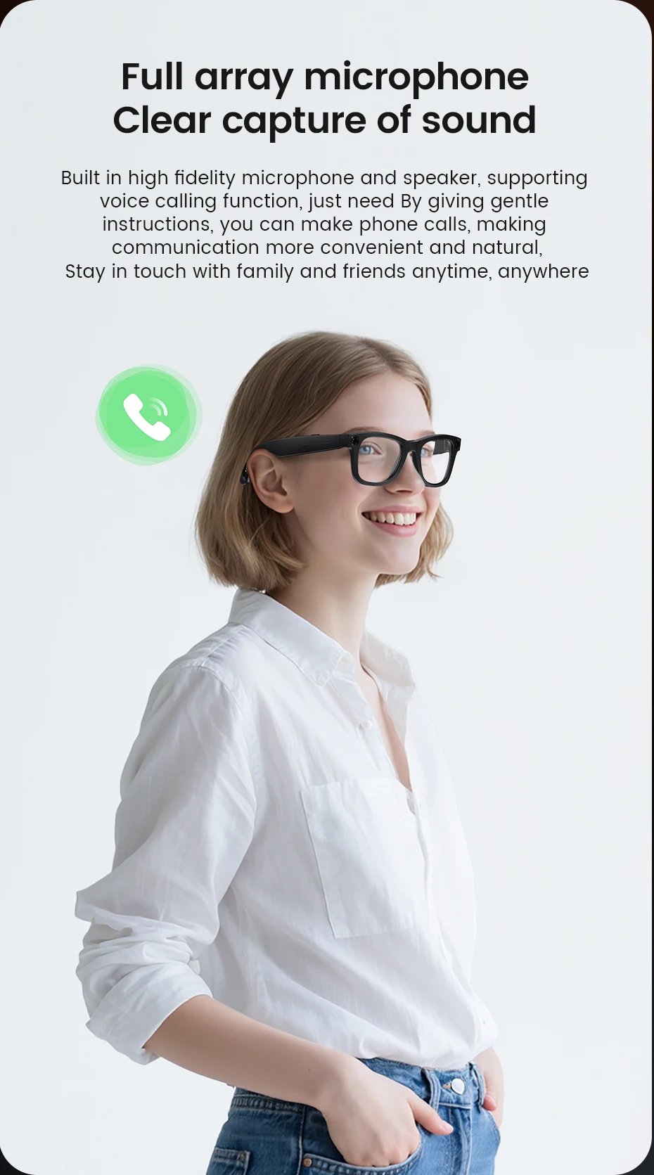 2026 gafas inteligentes HD foto vídeo OpenAI registro traducción lentes fotocromáticos táctiles Bluetooth llamada música gafas multifunción