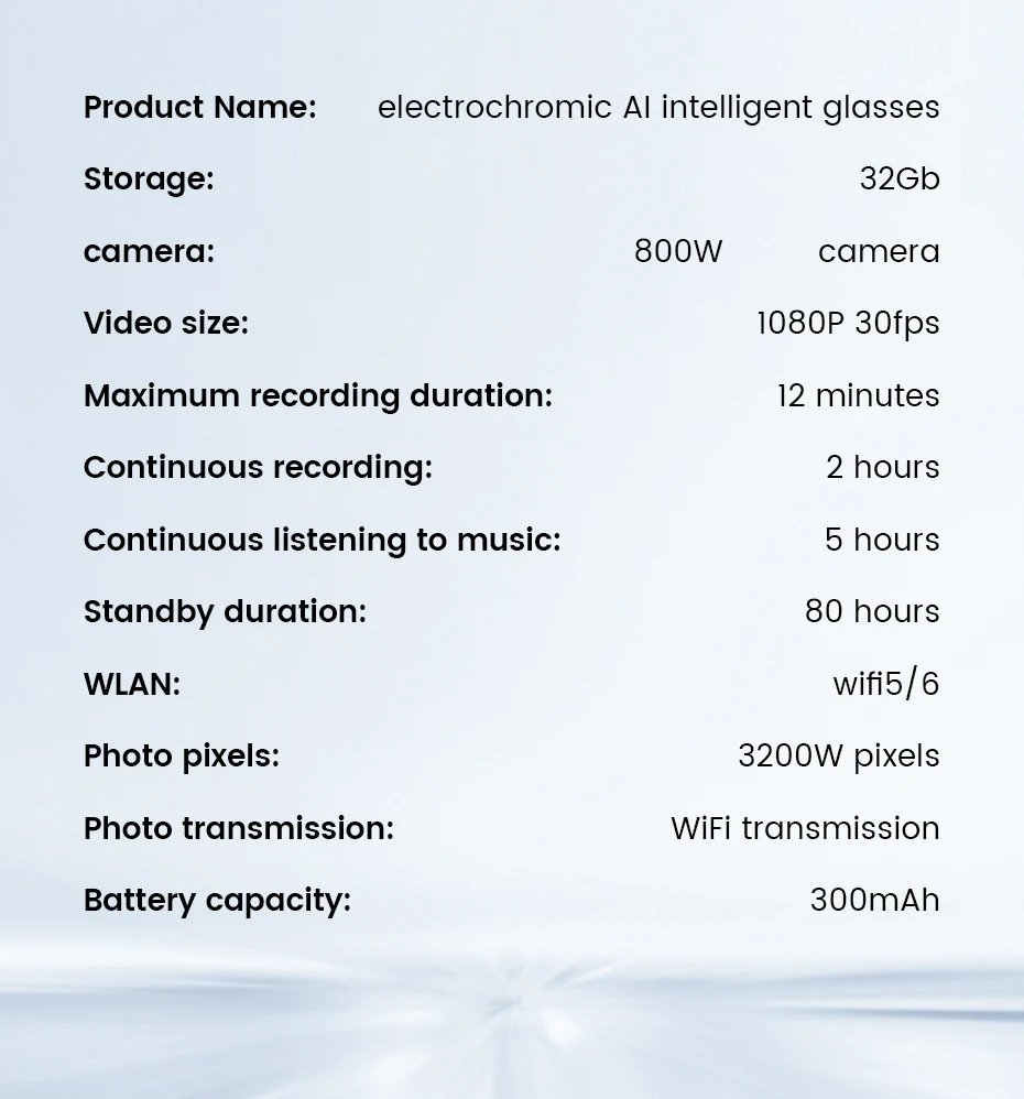 2026 gafas inteligentes HD foto vídeo OpenAI registro traducción lentes fotocromáticos táctiles Bluetooth llamada música gafas multifunción