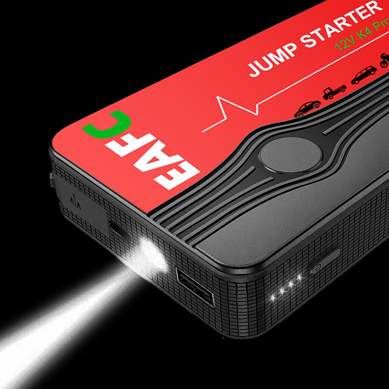 EAFC arrancador de batería de coche banco de energía arrancador de batería de coche 600A12V dispositivo de arranque automático con luz LED para refuerzo de batería automática Buster