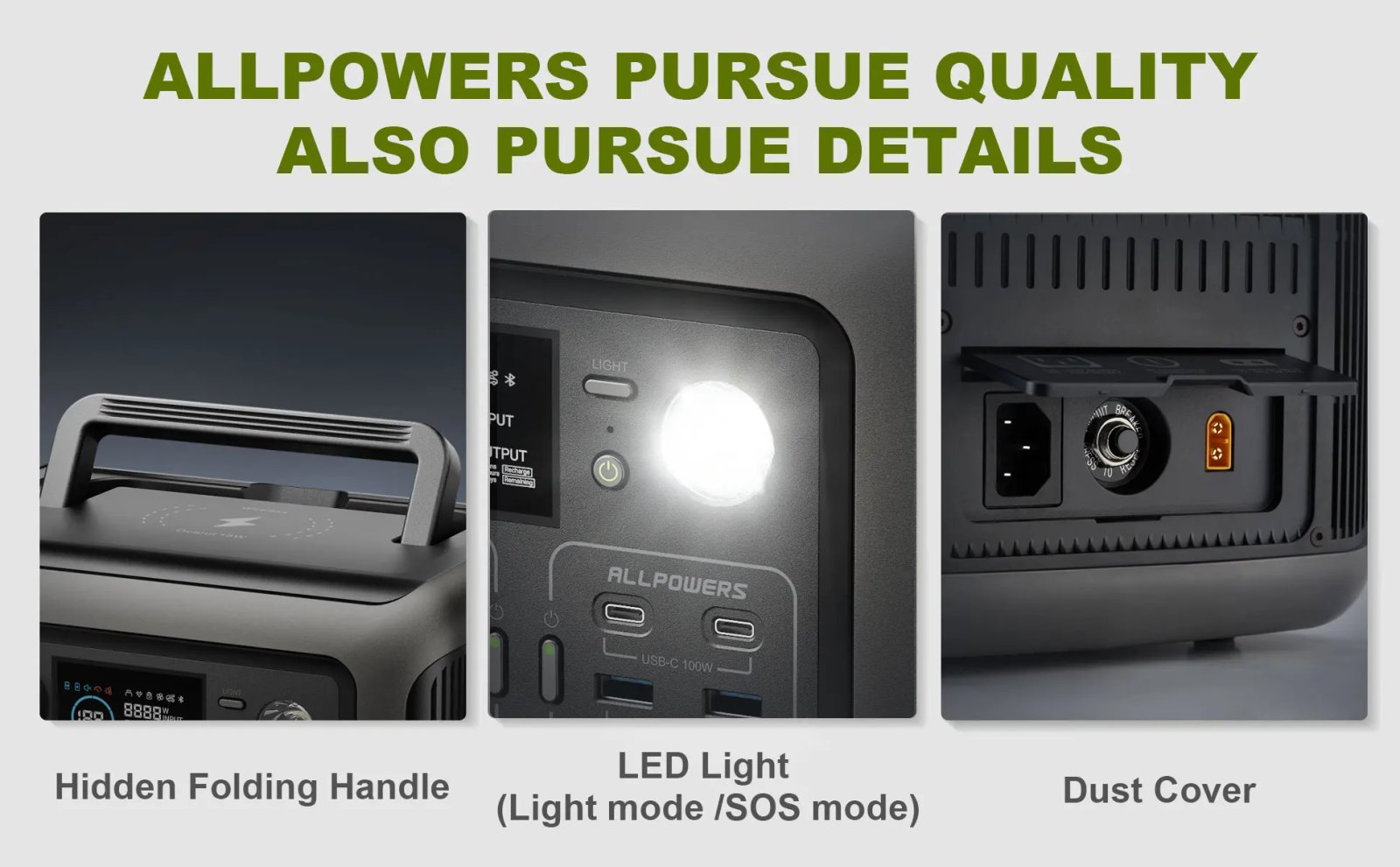 ALLPOWERS-estación de energía R600 con panel solar, batería LiFePO4 de 100W, generador de Camping de 299Wh, fuente de alimentación de 600W para respaldo doméstico RV