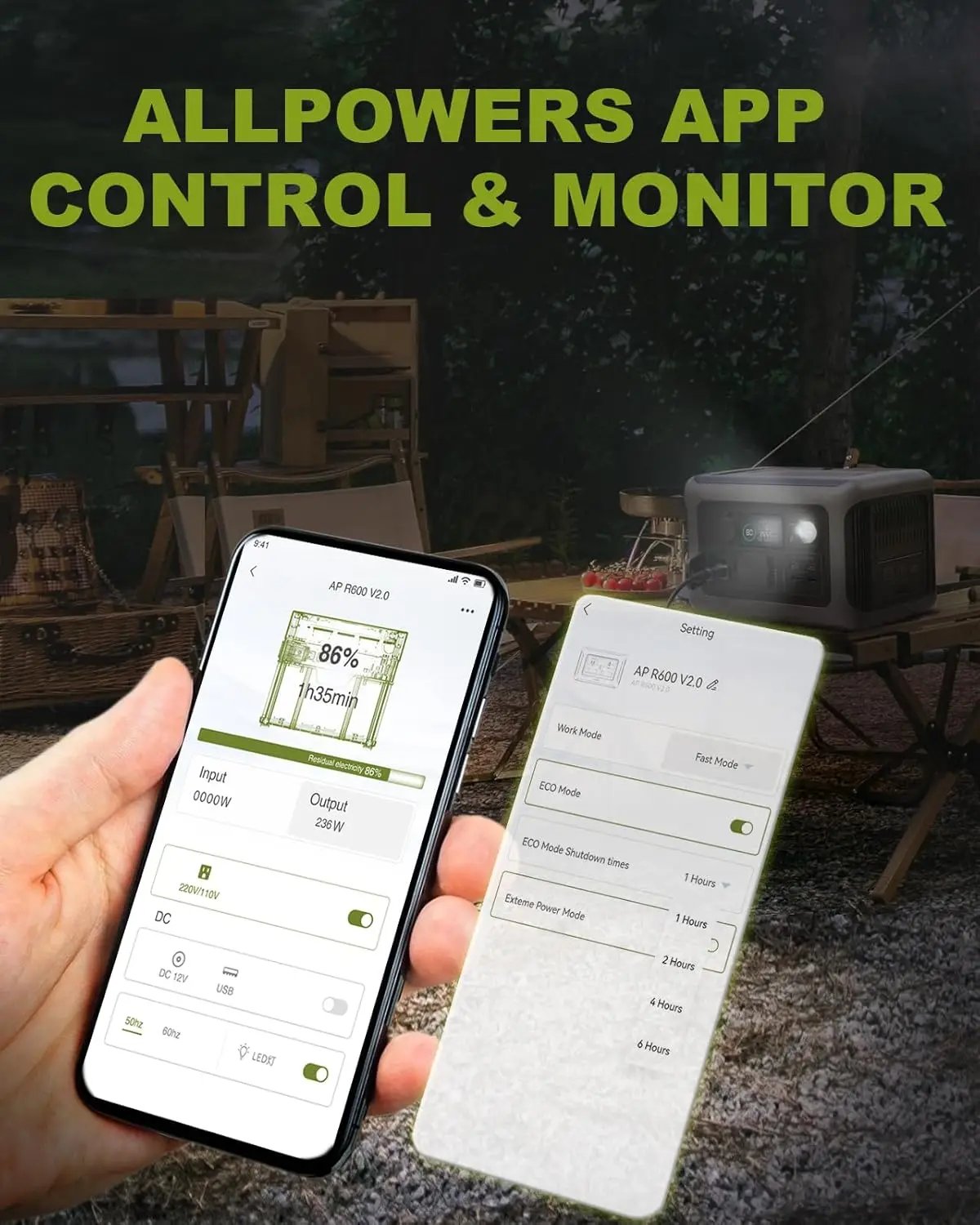 ALLPOWERS-estación de energía R600 con panel solar, batería LiFePO4 de 100W, generador de Camping de 299Wh, fuente de alimentación de 600W para respaldo doméstico RV