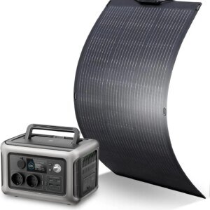 ALLPOWERS-estación de energía R600 con panel solar, batería LiFePO4 de 100W, generador de Camping de 299Wh, fuente de alimentación de 600W para respaldo doméstico RV