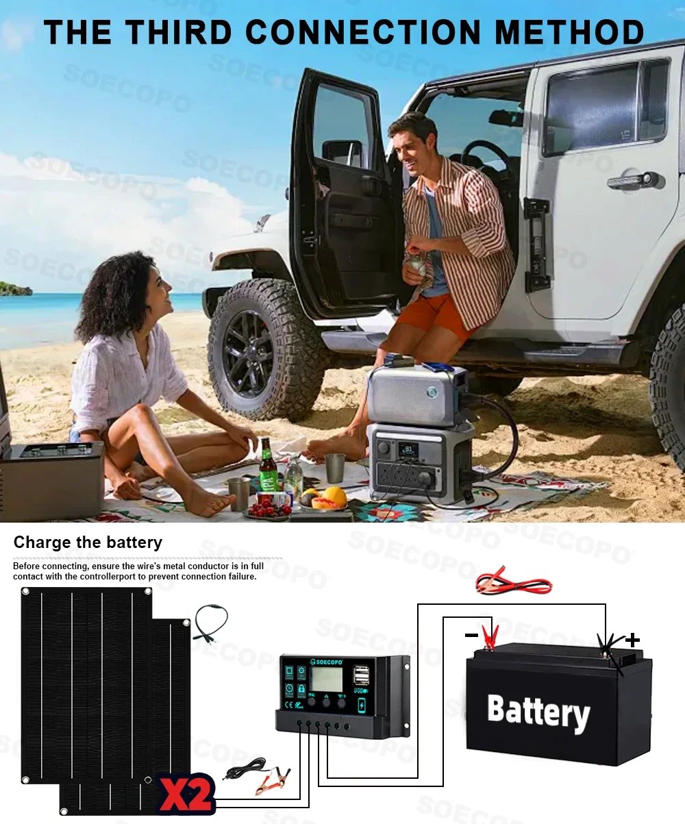 SOECOPO 10000W Kit Solar Portátil Completo DC 12V - AC 110V/220V Inversor Kit Completo de Energía Solar Hogar RV 100A Controlador Camping