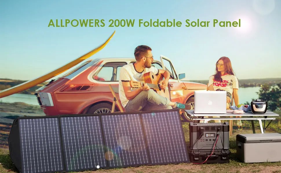 ALLPOWERS S2000 Pro Generador para exteriores Estación de energía portátil MPPT de 2400 W con paneles solares plegables de 4 x 100 W para camping RV, hogar