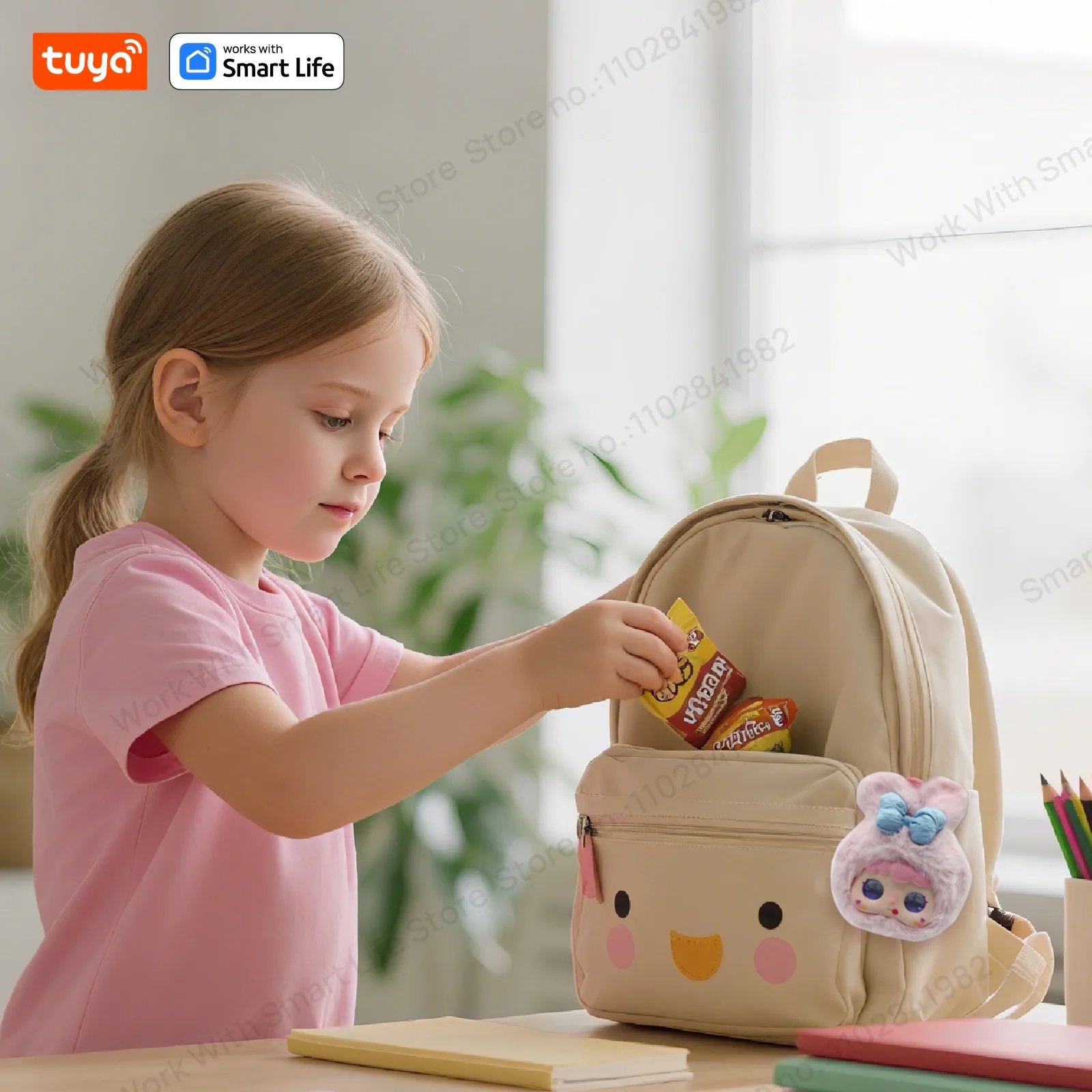 Robot de peluche inteligente Tuya AI con ojos LED y Control por voz, juguete inteligente interactivo, compañero recargable por USB para regalos de niños/casa inteligente