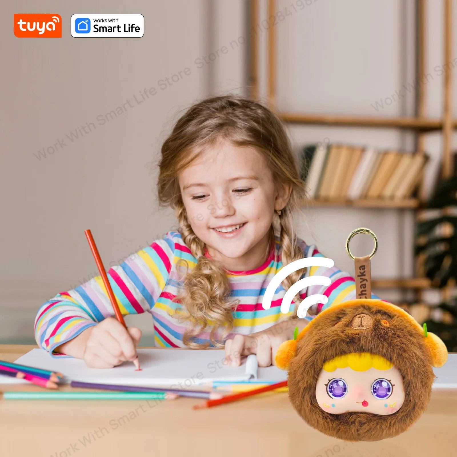 Robot de peluche inteligente Tuya AI con ojos LED y Control por voz, juguete inteligente interactivo, compañero recargable por USB para regalos de niños/casa inteligente