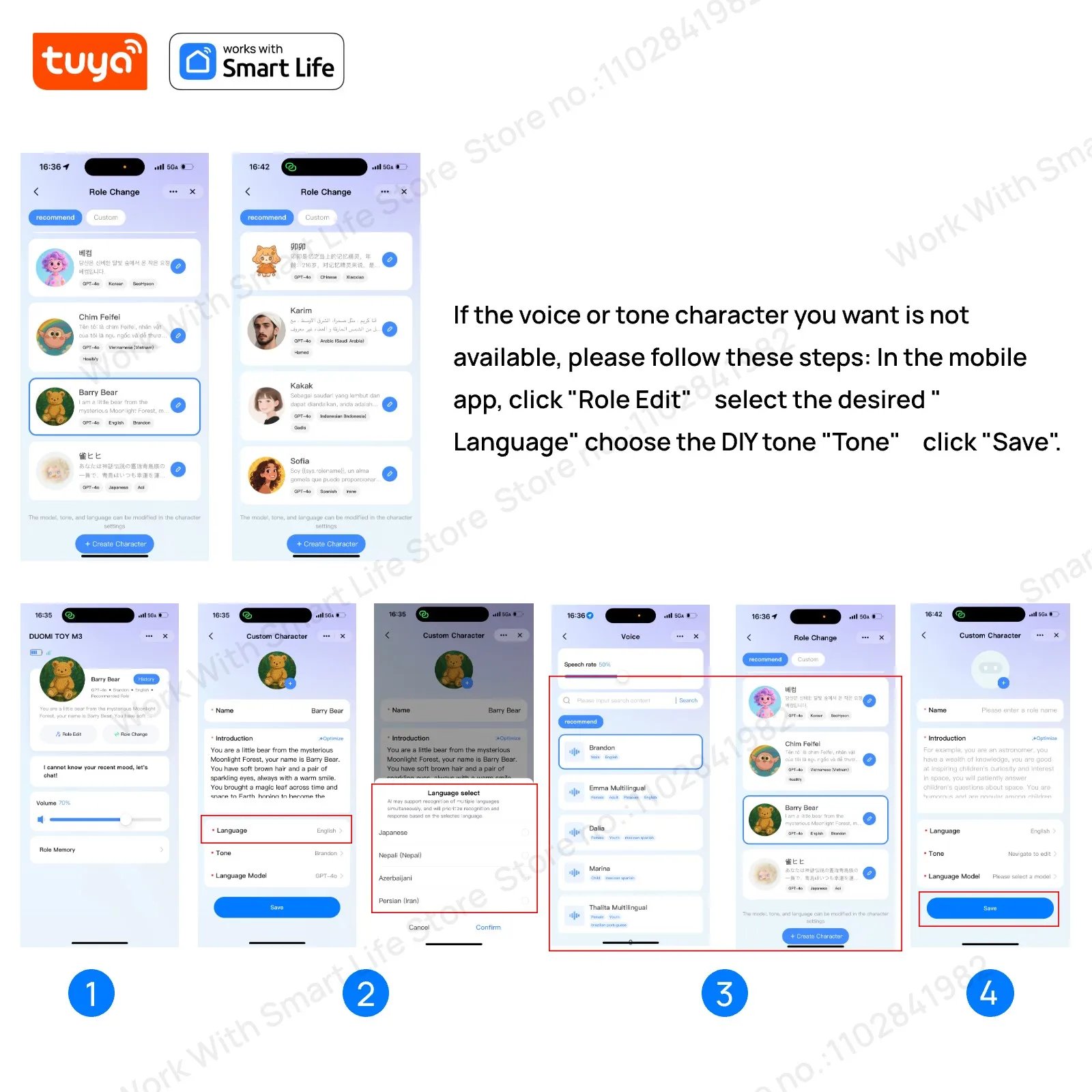 Robot de peluche inteligente Tuya AI con ojos LED y Control por voz, juguete inteligente interactivo, compañero recargable por USB para regalos de niños/casa inteligente