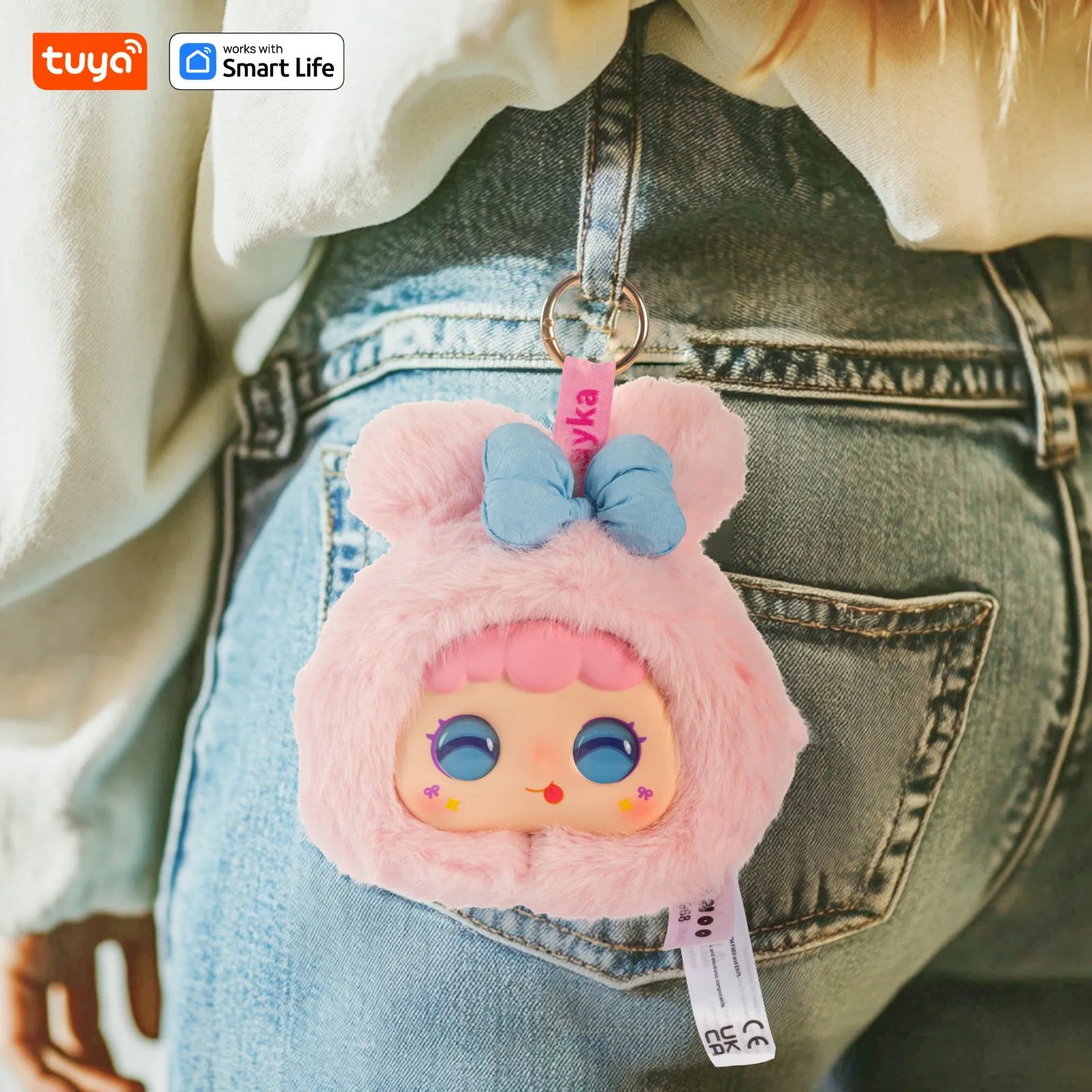 Robot de peluche inteligente Tuya AI con ojos LED y Control por voz, juguete inteligente interactivo, compañero recargable por USB para regalos de niños/casa inteligente