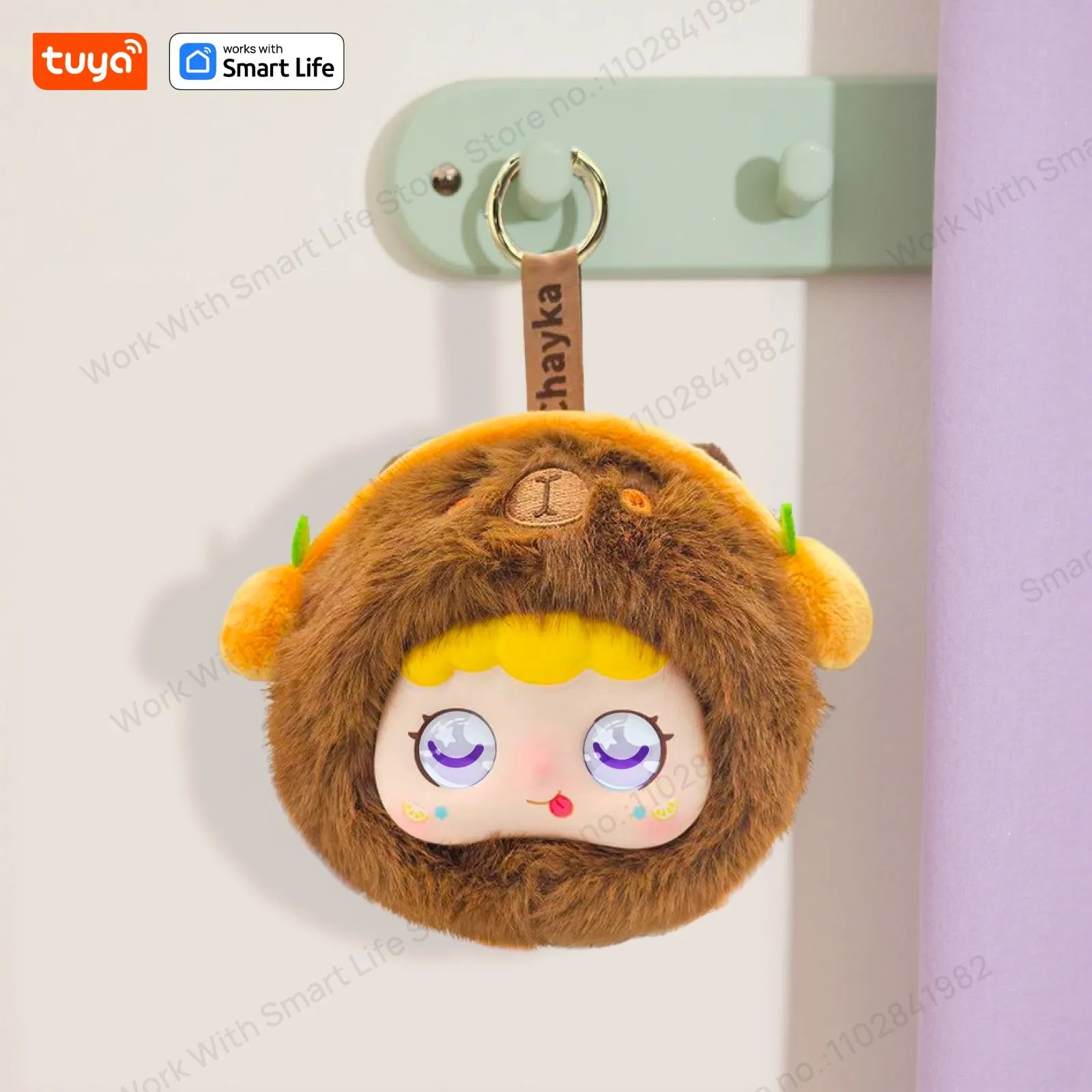 Robot de peluche inteligente Tuya AI con ojos LED y Control por voz, juguete inteligente interactivo, compañero recargable por USB para regalos de niños/casa inteligente