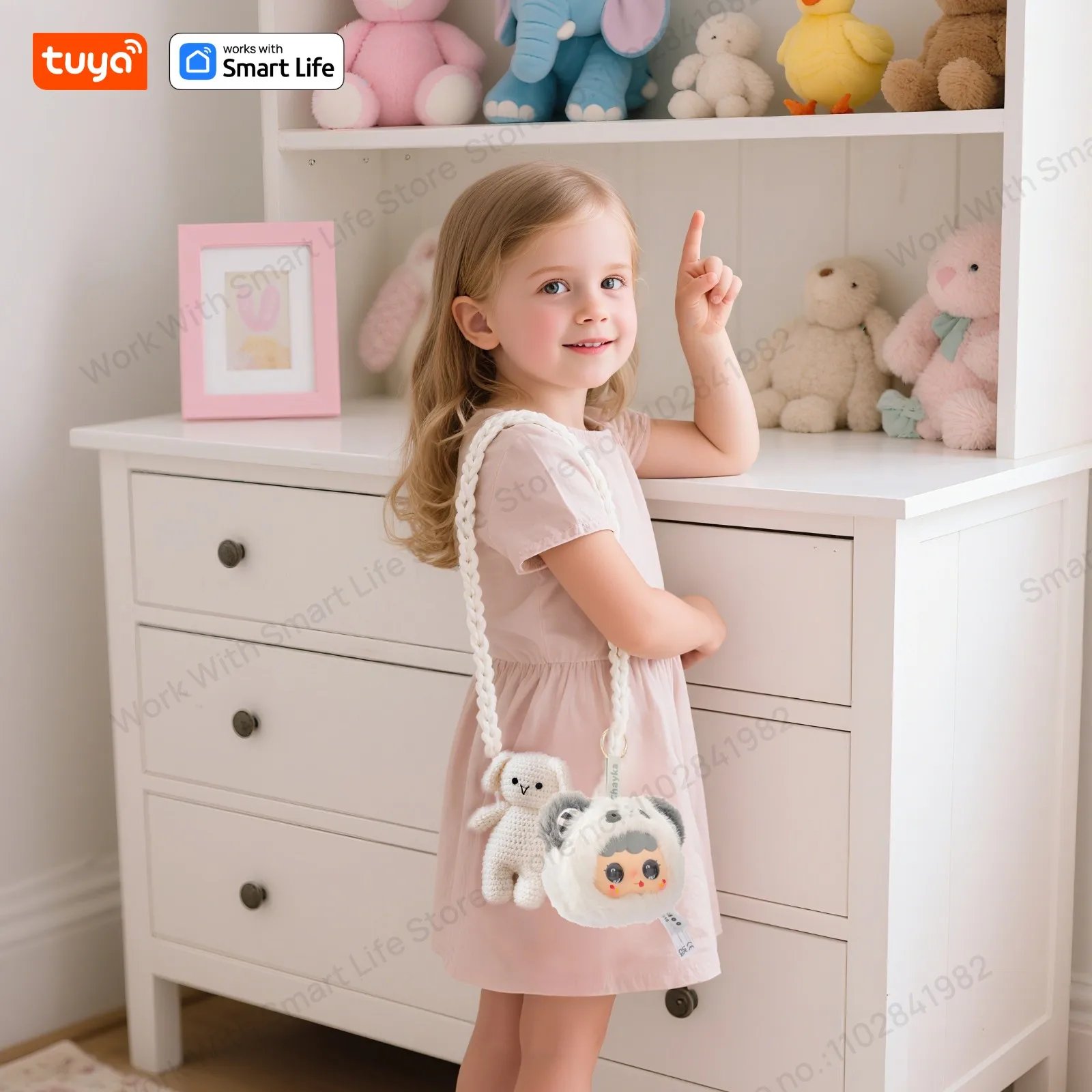 Robot de peluche inteligente Tuya AI con ojos LED y Control por voz, juguete inteligente interactivo, compañero recargable por USB para regalos de niños/casa inteligente