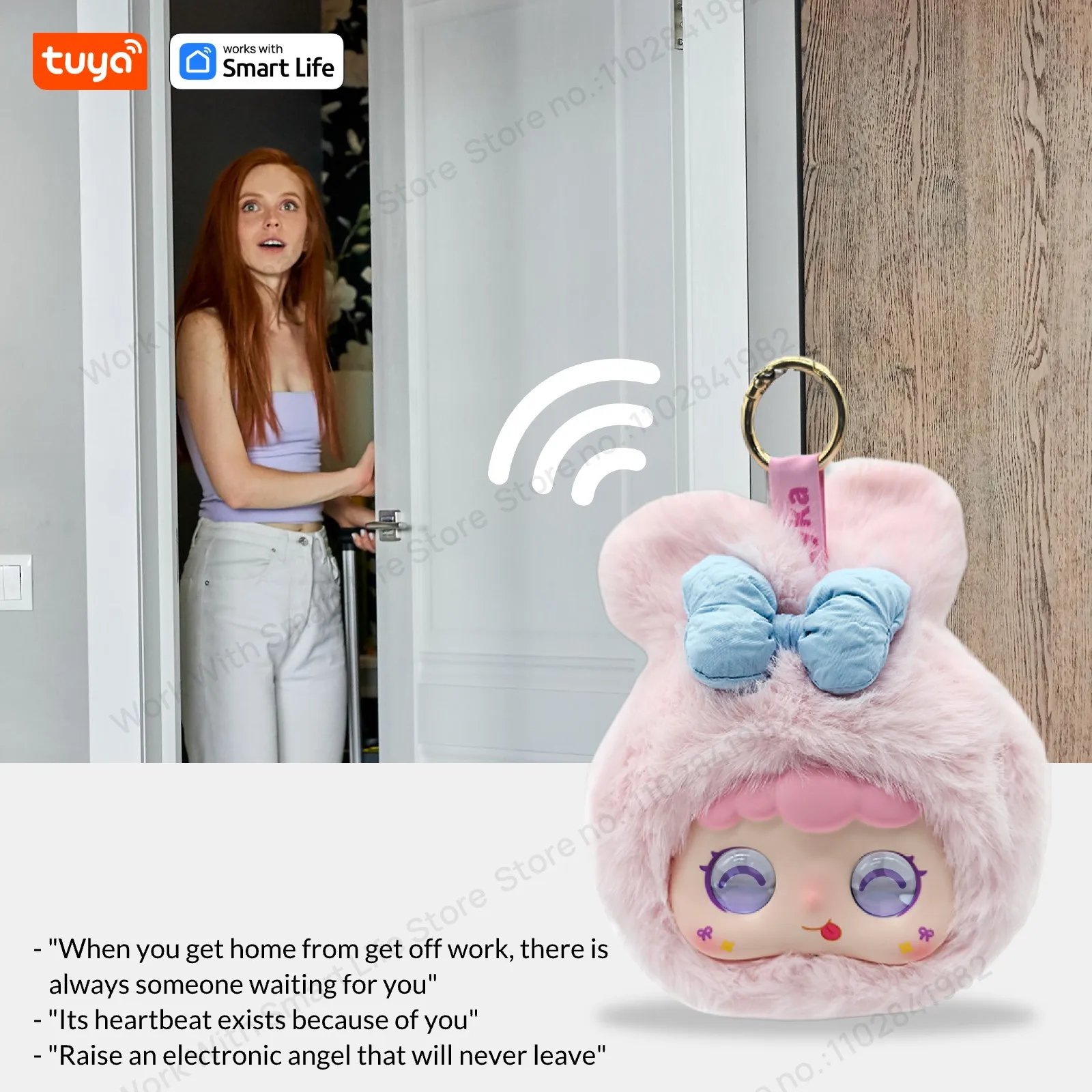 Robot de peluche inteligente Tuya AI con ojos LED y Control por voz, juguete inteligente interactivo, compañero recargable por USB para regalos de niños/casa inteligente