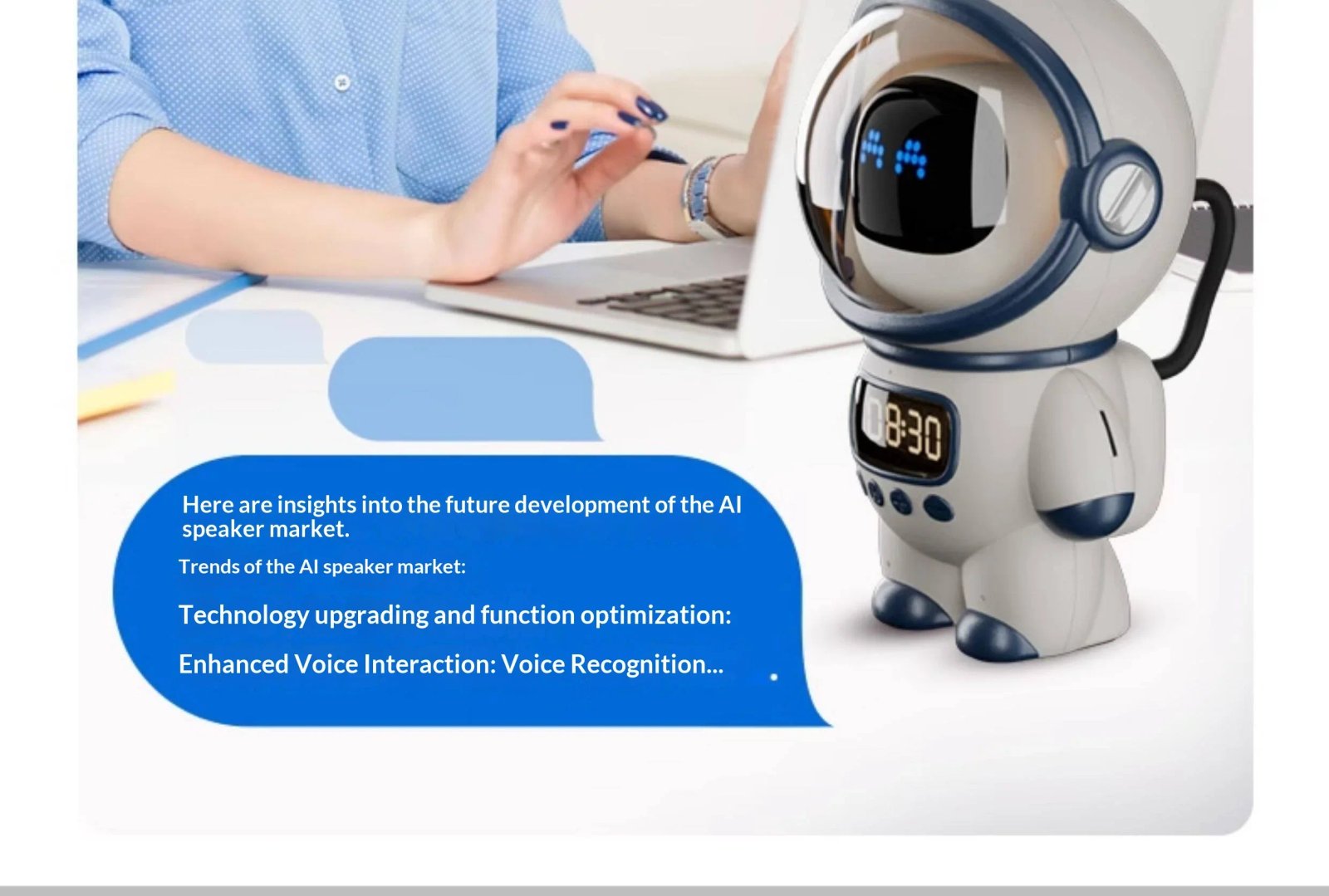 Ai Chat Robot 6 Ai Models Wifi Bluetooth Dual Mode Desktop Companion Night Light Clock Alarm Intelligent Office Assistance