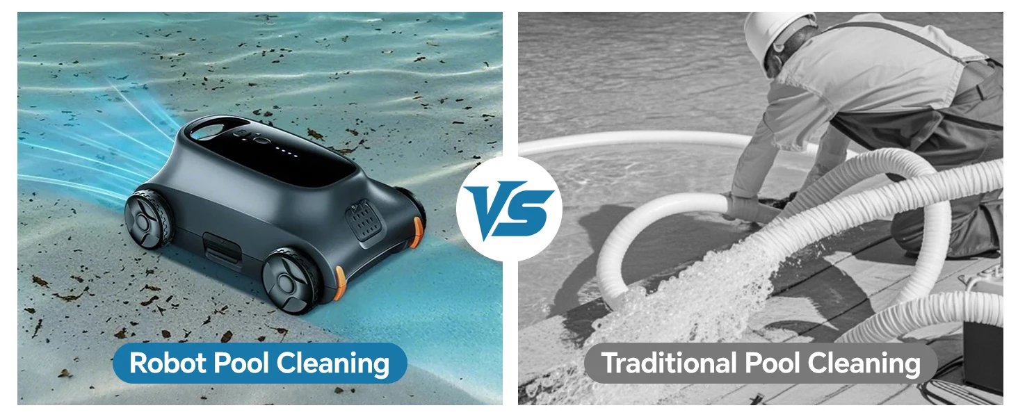 Grennix SAT 10 Robotic Pool Vacuum 180 Mins Running Up to 2000 Sq.ft, Dual 180W Brushless Motor, for Above/In Ground Pools