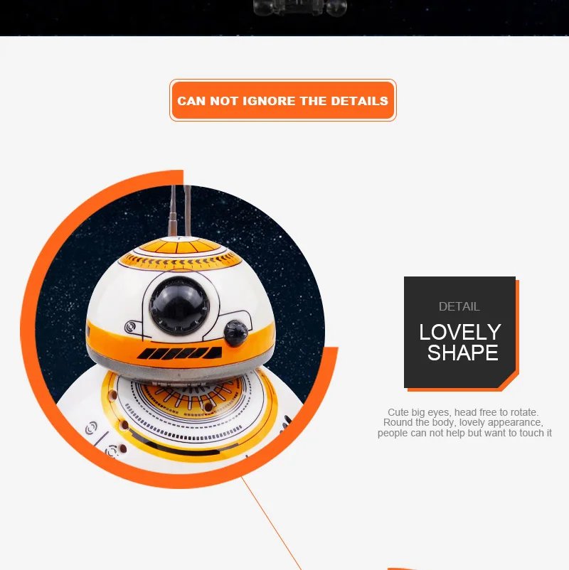 Intelligent RC Robots Remote Control 2.4G Action Figure Droid Ball With Sound RC Robot Car Electric Model Toys Gift For Children