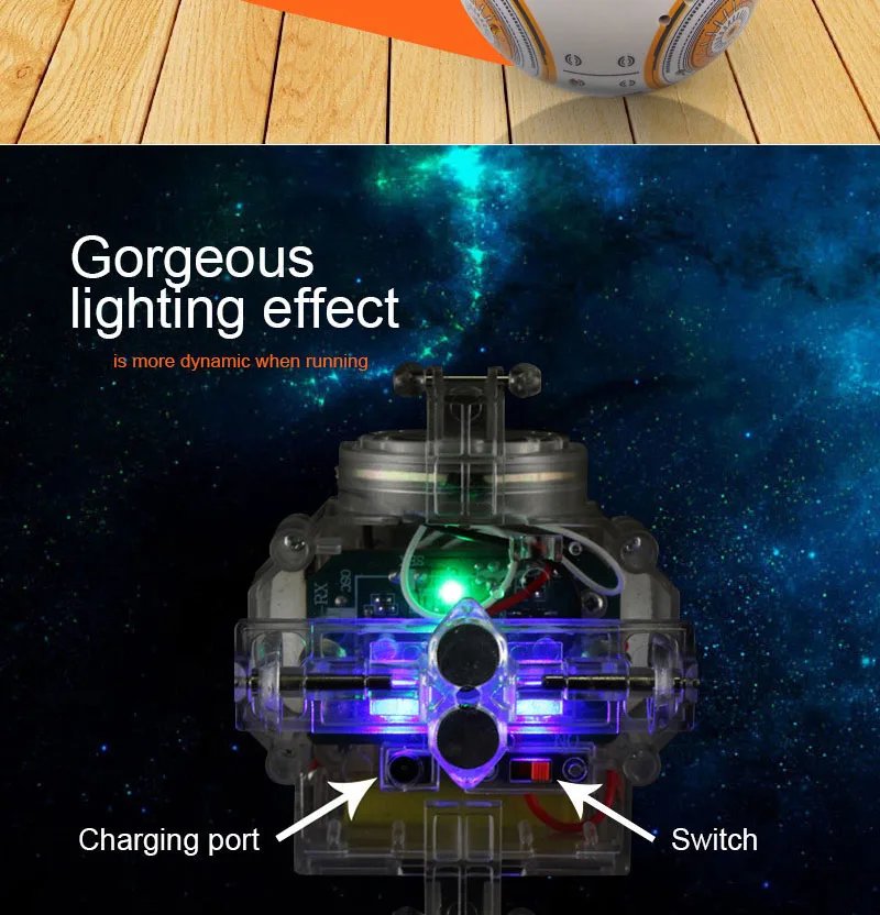 Intelligent RC Robots Remote Control 2.4G Action Figure Droid Ball With Sound RC Robot Car Electric Model Toys Gift For Children