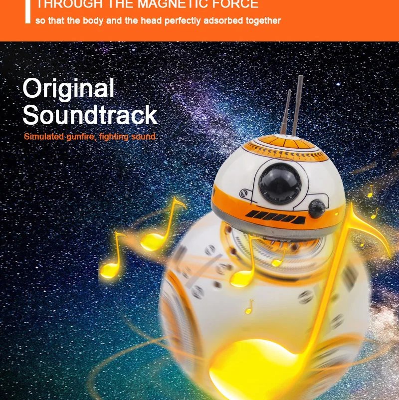 Intelligent RC Robots Remote Control 2.4G Action Figure Droid Ball With Sound RC Robot Car Electric Model Toys Gift For Children