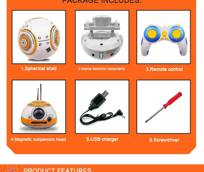 Intelligent RC Robots Remote Control 2.4G Action Figure Droid Ball With Sound RC Robot Car Electric Model Toys Gift For Children