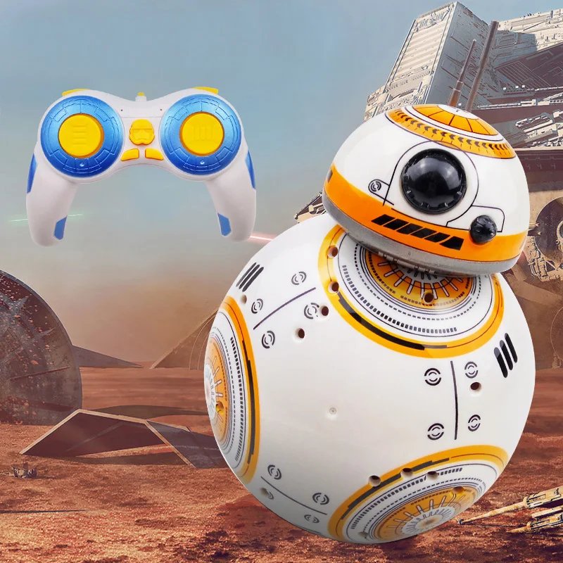 Intelligent RC Robots Remote Control 2.4G Action Figure Droid Ball With Sound RC Robot Car Electric Model Toys Gift For Children