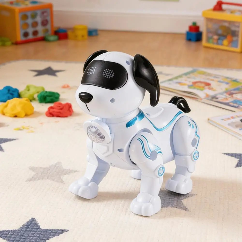 Perro Robot RC, Mascota Electrónica de Acrobacias, Interactiva, Táctil, Programable, Camina y Baila, Regalo de Cumpleaños para Niños y Niñas