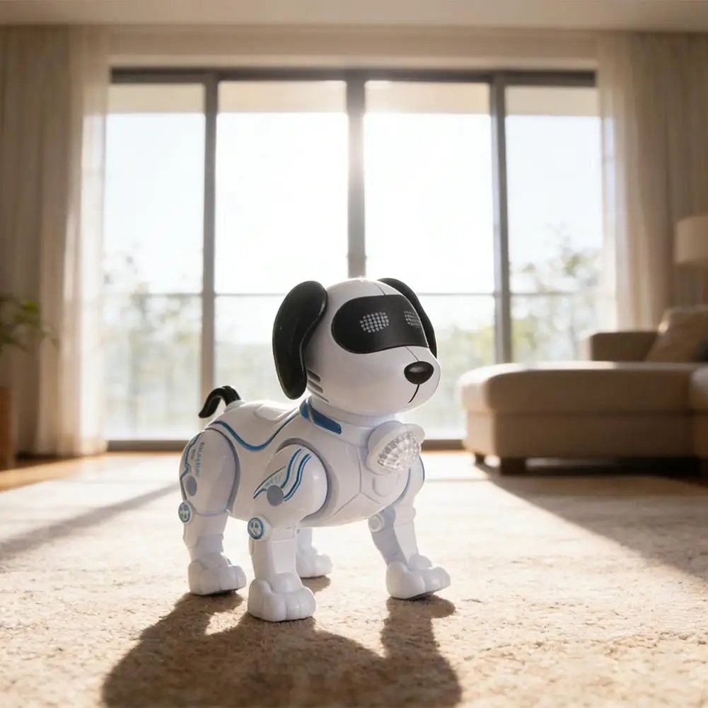 Perro Robot RC, Mascota Electrónica de Acrobacias, Interactiva, Táctil, Programable, Camina y Baila, Regalo de Cumpleaños para Niños y Niñas