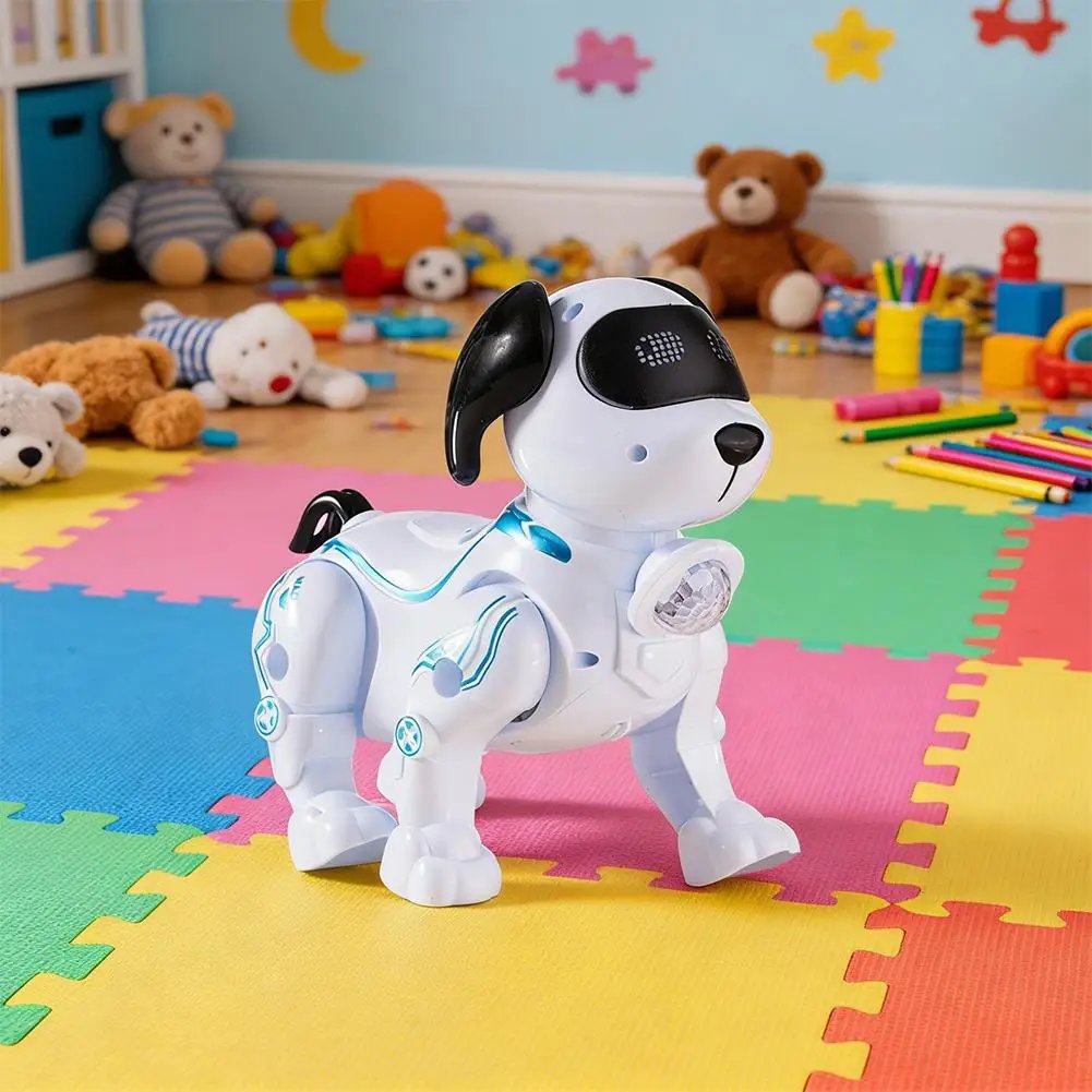 Perro Robot RC, Mascota Electrónica de Acrobacias, Interactiva, Táctil, Programable, Camina y Baila, Regalo de Cumpleaños para Niños y Niñas